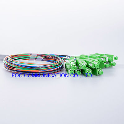 통신 네트워크 섬유 PLC 쪼개는 도구 LSZH 1x8 SC APC 연결관 낮은 PDL