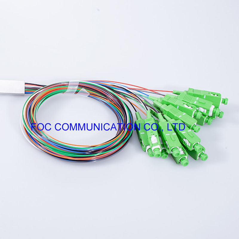 통신 네트워크 섬유 PLC 쪼개는 도구 LSZH 1x8 SC APC 연결관 낮은 PDL